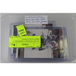 LOT OF 9 HOCKEY CARDS INCL. JERSEYS,EXCLUSIVES,