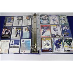 BINDER FULL OF TORONTO MAPLE LEAFS HOCKEY CARDS