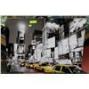Image 1 : STRETCHED CANVAS NYC ARTWORK FEATURES "NYC YELLOW