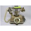Image 1 : VINTAGE GOLD COLOURED TELEPHONE WITH ENGRAVING