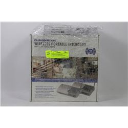 CHAMBERLAIN WIRELESS PORTABLE INTERCOM SYSTEM