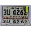 Image 1 : PAIR OF VINTAGE LICENSE PLATES