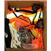 Image 1 : BOX W/PIONEER HIGH-VIS VESTS, RAINCOAT,