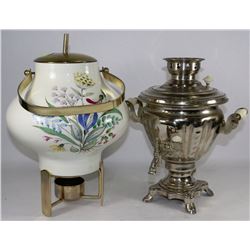 2 VINTAGE COFFEE URNS