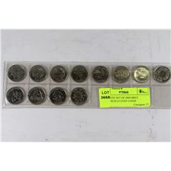 COMPLETE SET OF 2000 MINT MILLENIUM 25 CENT COINS