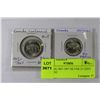 Image 1 : CANADA 1867-1967 SILVER 25 CENT COINS X2