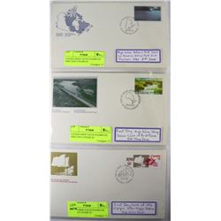 CANADA HIGH VALUE STAMPS ON FIRST DAY COVERS X3