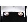 Image 1 : .925 SILVER LAVENDER FRESHWATER PEARL EARRINGS, GRADE AA