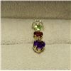 Image 1 : #22-10KT GOLD PERIDOT,GARNET, AMETHYST PENDANT
