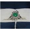 Image 1 : .925 SILVER NATURAL EMERALD RING