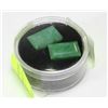 Image 1 : NATURAL EMERALD GEMSTONE - 2 PIECES 16CT