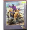 Image 1 : FRAMED BULL RIDING PICTURE-MCDAVIS