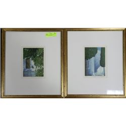 PAIR OF FRAMED PRINTS ENTITLED "COURT" BY TZANNES