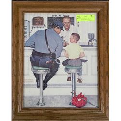 NORMAN ROCKWELL THE RUNAWAY PICTURE 14"X17"