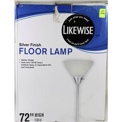 NEW SILVER FLOOR LAMP