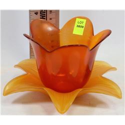 ART GLASS FLOWER BOWL
