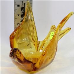 ART GLASS BIRD BASKET