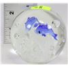 ART GLASS DOLPHIN PAPER WEIGHT