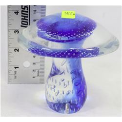 ART GLASS MUSHROOM PAPER WEIGHT
