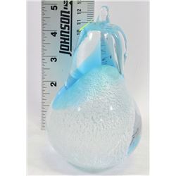 ART GLASS PEAR SHAPED PAPER WEIGHT