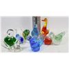 Image 1 : FLAT OF 10 ART GLASS BIRDS & FISH