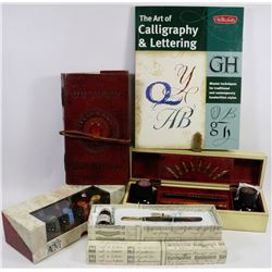 NEW CALLIGRAPHY SET INCL.12 COLORFUL PROSE INK