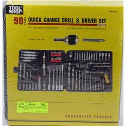 NEW 90 PIECE QUICK CHANGE DRILL & DRIVER SET