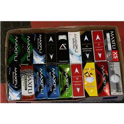 FLAT OF RECLAIMED GOLF BALLS ASSORTED MAXFLI