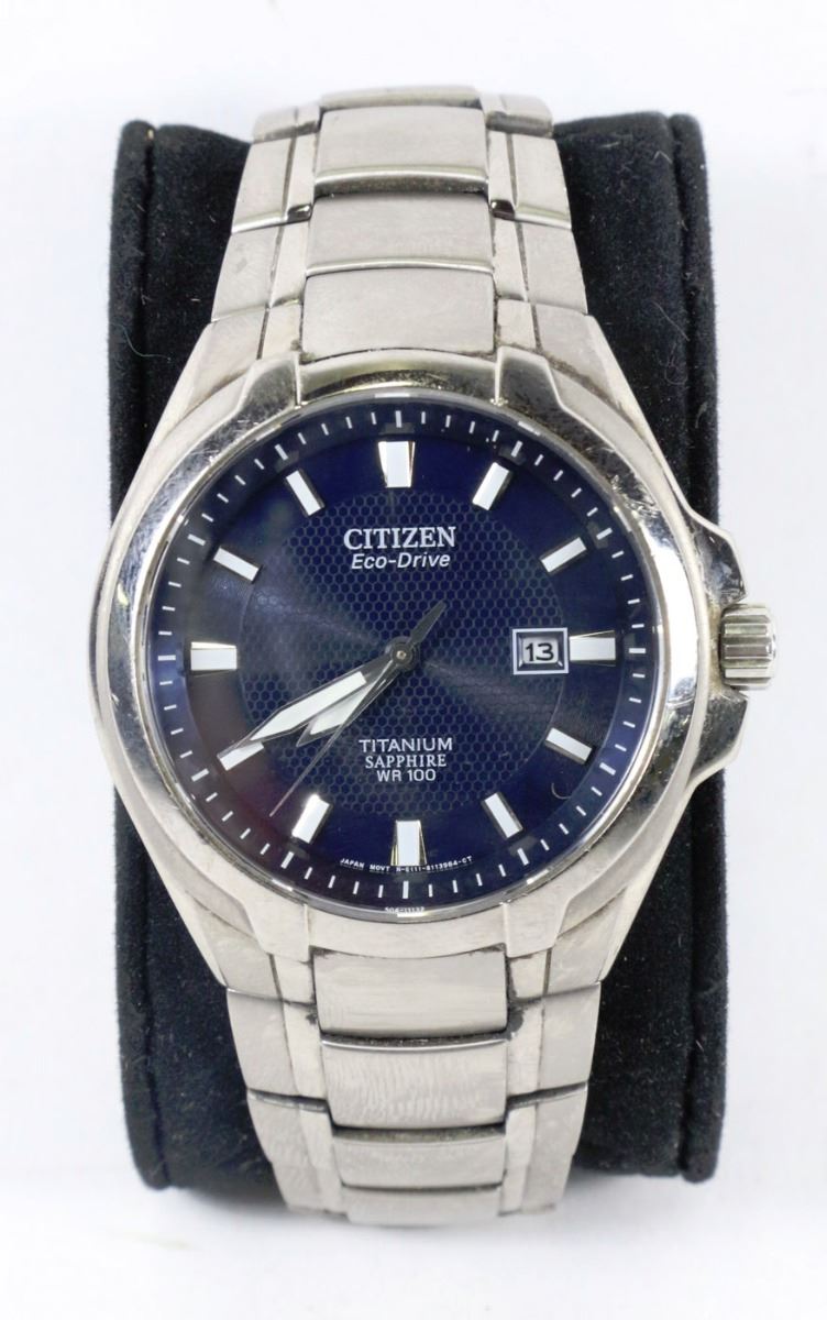 CITIZEN ECO DRIVE TITANIUM SAPPHIRE WR100 WATCH CITIZEN ECO DRIVE TITANIUM SAPPHIRE WR100 WATCH