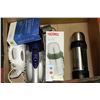 Image 1 : BOX WITH NEW THERMOS,RETRACTABLE CLOTHES LINE,