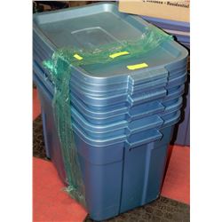 LOT OF 4 RUBBERMAID TUB WITH LIDS