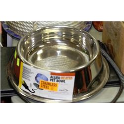 ALLIED ELECTRIC HEATED DOG DISH WITH HEATED PAD