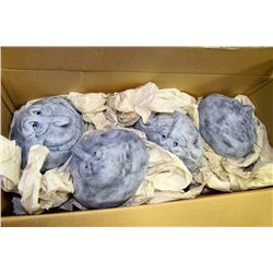 FOUR 7"W X 4"H GRINNING GRANITE GARDEN DECOR