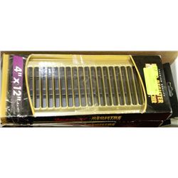 LOT OF 2-4"X12' BRASS FLOOR REGISTERS
