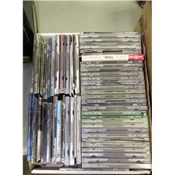 BOX WITH 50+ CD'S, DVD'S, & PC GAMES/SOFTWARE