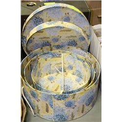 SET OF NEW 3 ROUND HAT BOXES