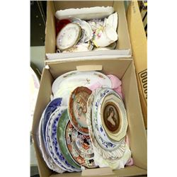 ESTATE 2 BOX COLLECTION OF ASST COLLECTOR PLATES,