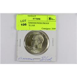 US 1972 S EISENHOWER PROOF SILVER DOLLAR