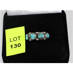 LADIES .925 SILVER TURQUOISE RING
