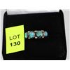 Image 1 : LADIES .925 SILVER TURQUOISE RING