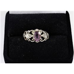 LADIES .925 SILVER GEMSTONE RING