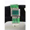 Image 1 : SOUTH WESTERN .925 SILVER MALACHITE BRACELET