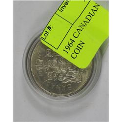 1964 CANADIAN 50 CENT SILVER COIN