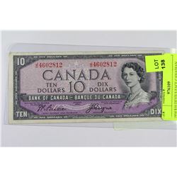 1954 $10 DEVILS FACE CANADIAN BILL
