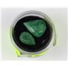 Image 1 : NATURAL EMERALD GEMSTONE - 2 PIECES 25.5CT