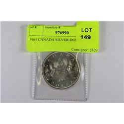 1965 CANADA SILVER DOLLAR COIN