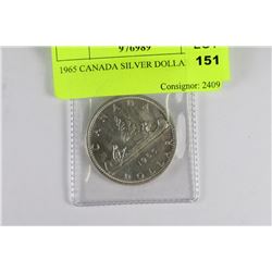 1965 CANADA SILVER DOLLAR COIN