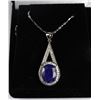 Image 1 : #63-NATURAL BLUE SAPPHIRE PENDANT .925 SILVER