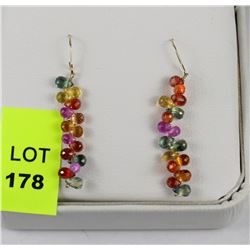 14KT GOLD SAPPHIRE EARRINGS W/ COA