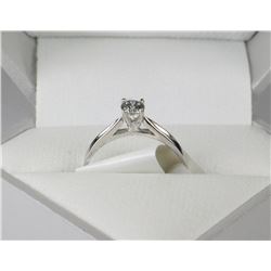 #24-10KT GOLD  DIAMOND (0.24CT) RING  W/ COA